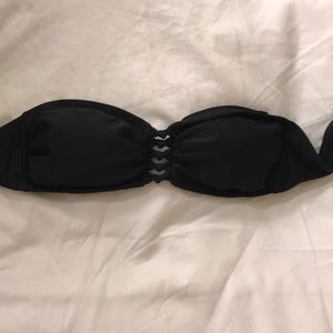 Strapless Black Bikini Top